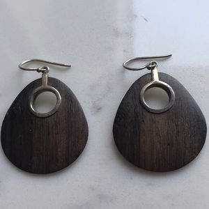 😻3/$50 Silpada wood disc earrings